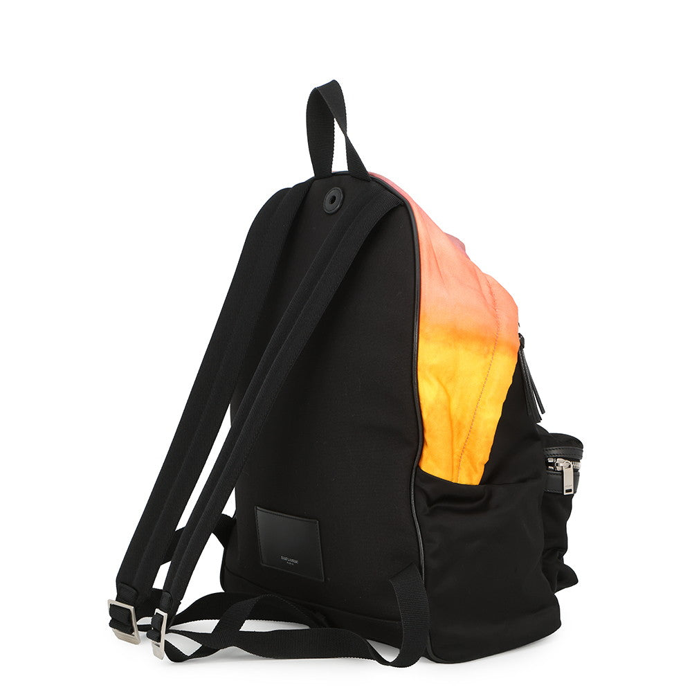 SAINT LAURENT PARIS City Backpack Black/Multicolor465448 Nylon