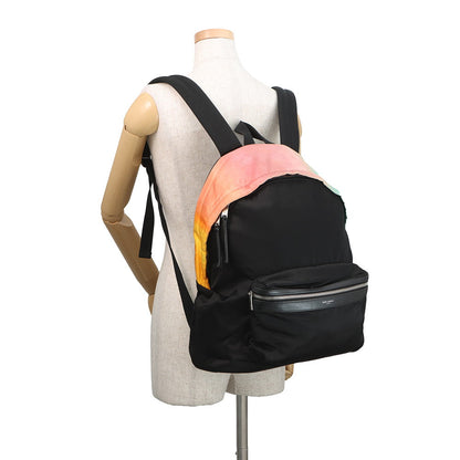SAINT LAURENT PARIS City Backpack Black/Multicolor465448 Nylon