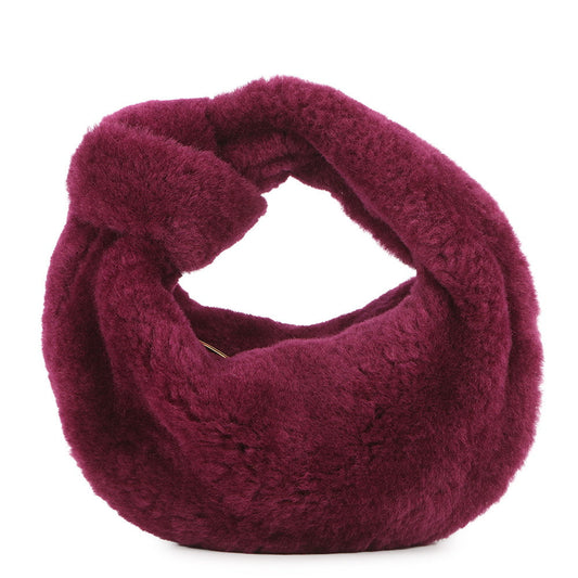 Bottega Veneta Jodie Handbag Purple680697 Shearling Size Mini