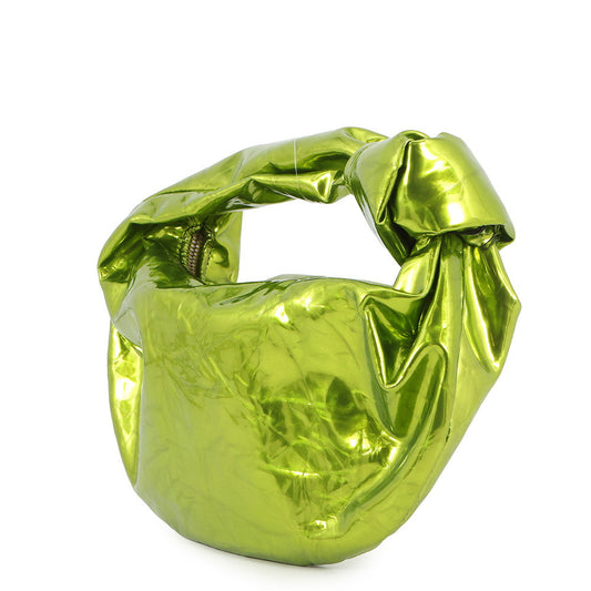 Bottega Veneta Jody Metallic Crush Handbag Light Green651876V1W803530 Patent Leather Size Mini