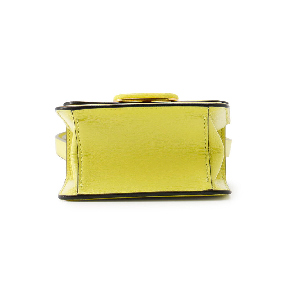 Valentino Garavani V sling Shoulder Bag Yellow Leather