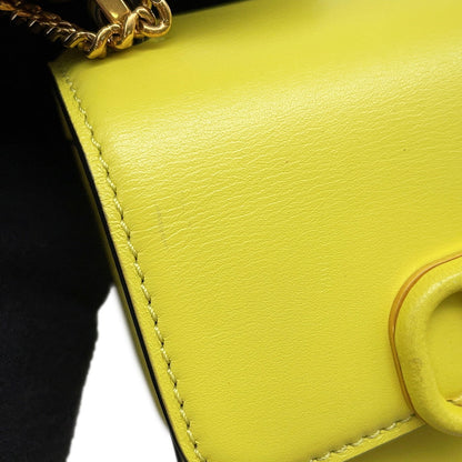 Valentino Garavani V sling Shoulder Bag Yellow Leather