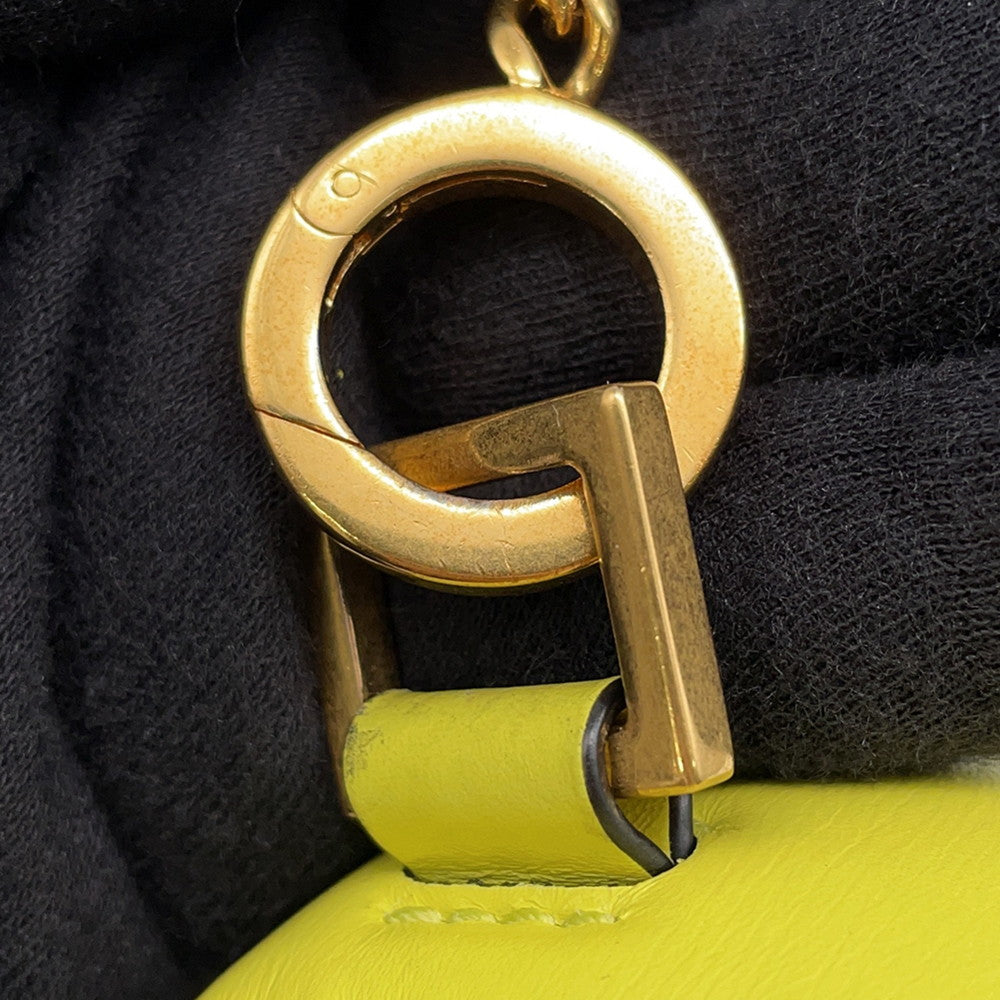 Valentino Garavani V sling Shoulder Bag Yellow Leather