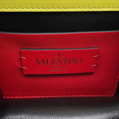 Valentino Garavani V sling Shoulder Bag Yellow Leather