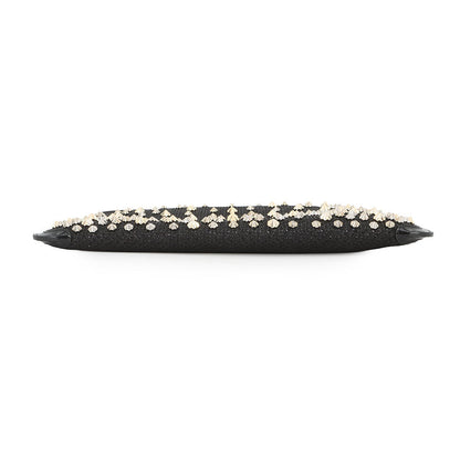 Christian Louboutin Studded Shoulder Bag Black Patent Leather