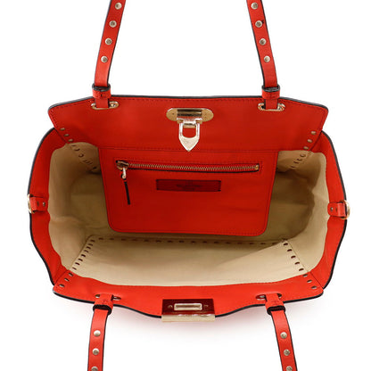Valentino Garavani Studded 2way Tote Bag Red Leather