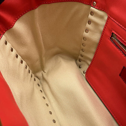 Valentino Garavani Studded 2way Tote Bag Red Leather