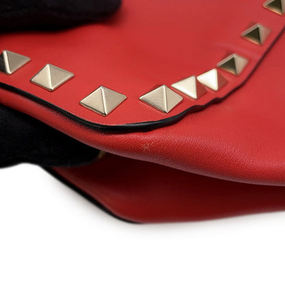 Valentino Garavani Studded 2way Tote Bag Red Leather
