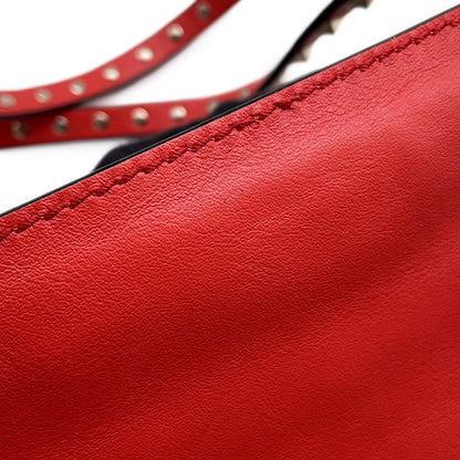 Valentino Garavani Studded 2way Tote Bag Red Leather