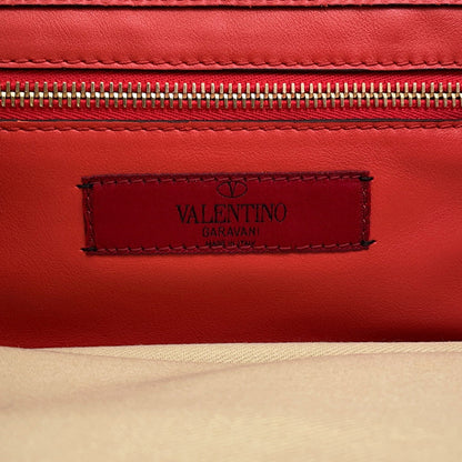 Valentino Garavani Studded 2way Tote Bag Red Leather