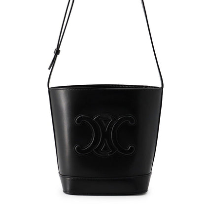 CELINE Cuir Triomphe bucket bag Black113783DU3 Leather Size Small
