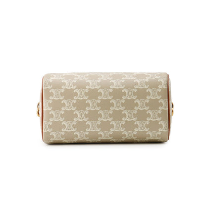 CELINE Triomphe 2-way Boston Bag Brown/Beige197582 PVC Leather