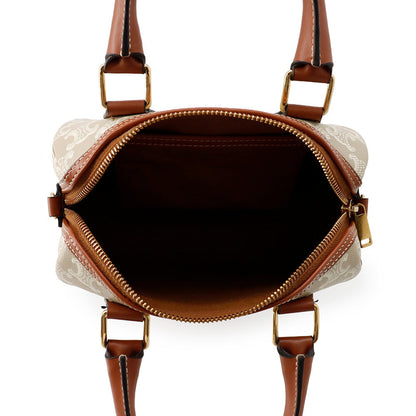 CELINE Triomphe 2-way Boston Bag Brown/Beige197582 PVC Leather