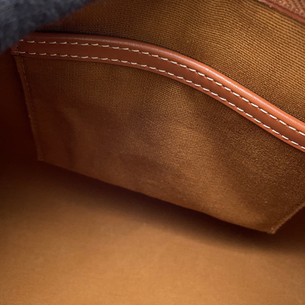 CELINE Triomphe 2-way Boston Bag Brown/Beige197582 PVC Leather