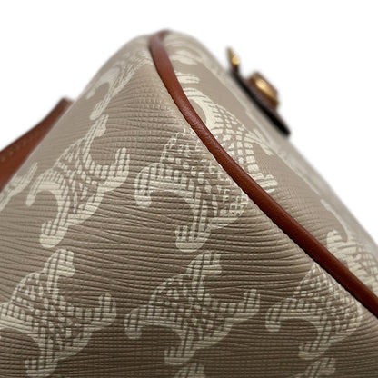 CELINE Triomphe 2-way Boston Bag Brown/Beige197582 PVC Leather