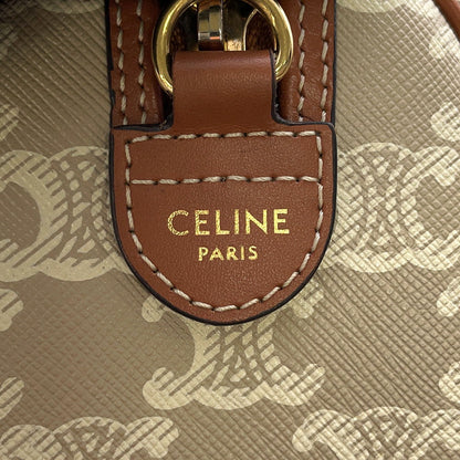 CELINE Triomphe 2-way Boston Bag Brown/Beige197582 PVC Leather