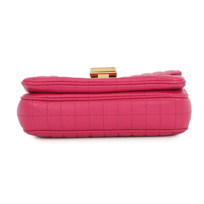 CELINE C Chain Shoulder Bag Pink188403 Leather Size Small