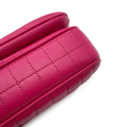 CELINE C Chain Shoulder Bag Pink188403 Leather Size Small