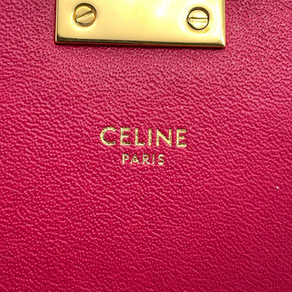 CELINE C Chain Shoulder Bag Pink188403 Leather Size Small