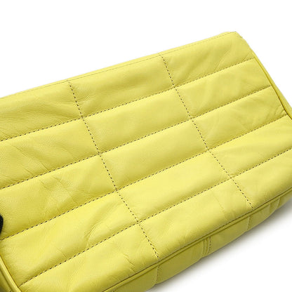 CELINE Mono Chrome Chain Shoulder Bag Yellow111273EPZ Leather