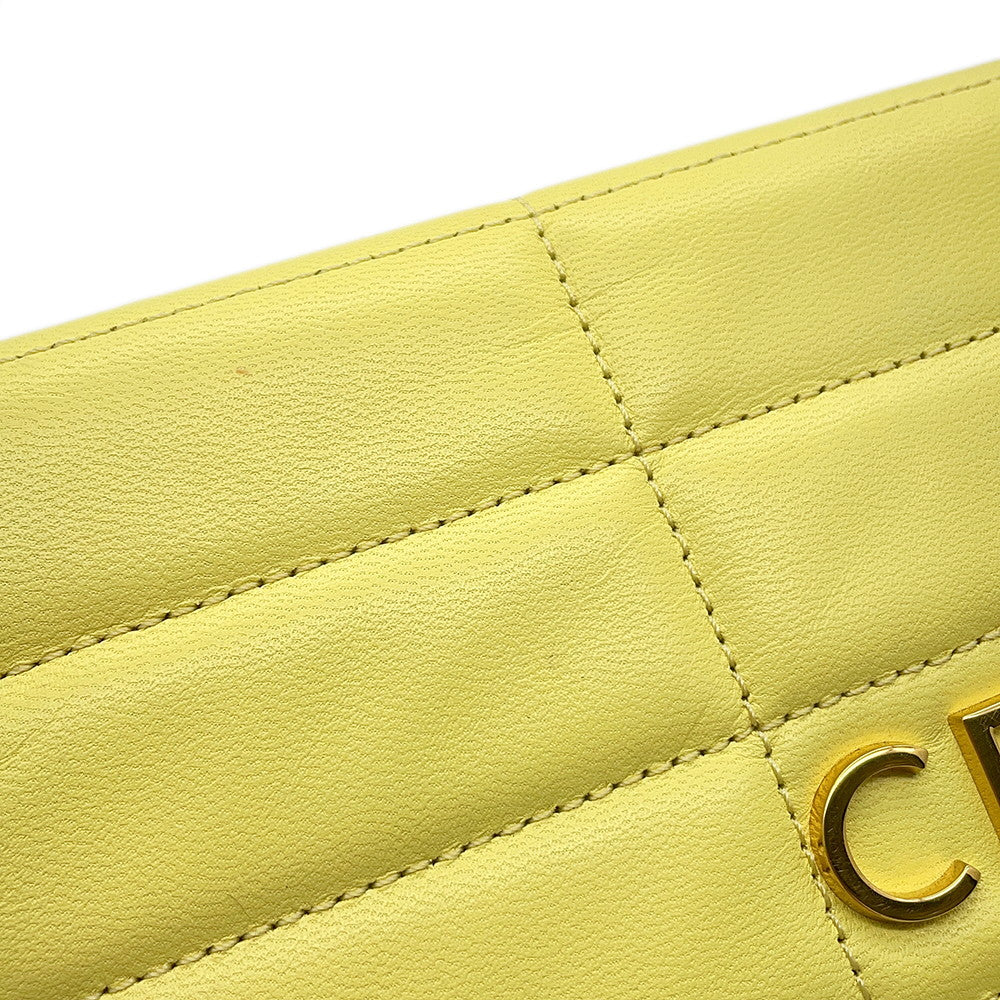 CELINE Mono Chrome Chain Shoulder Bag Yellow111273EPZ Leather
