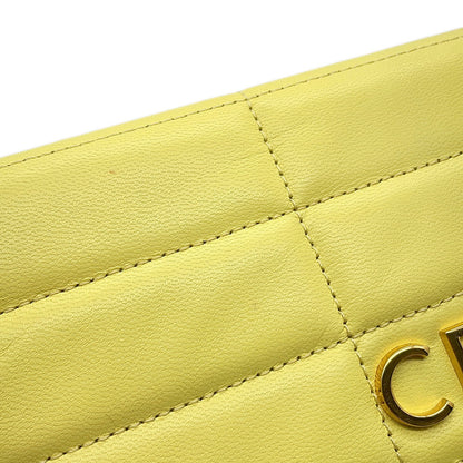 CELINE Mono Chrome Chain Shoulder Bag Yellow111273EPZ Leather