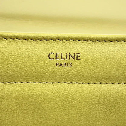 CELINE Mono Chrome Chain Shoulder Bag Yellow111273EPZ Leather