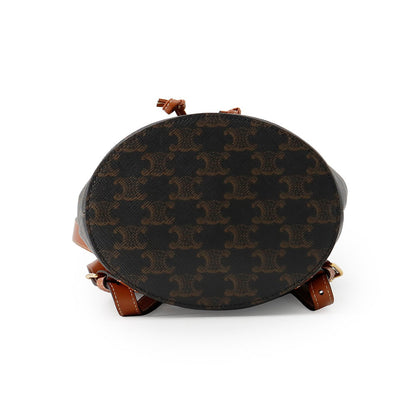 CELINE Triomphe Bonnie Backpack Tan PVC Leather