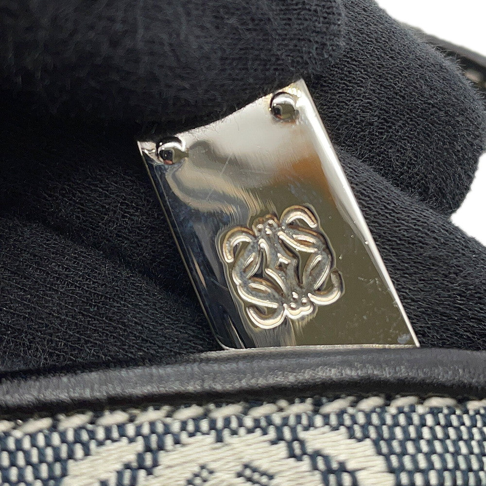 LOEWE Anagram AccessoriesPouch Navy/White Canvas Leather