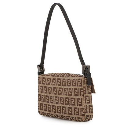 FENDI Zucchino mamma bucket Beige/Brown8BK005 Canvas Leather Size Mini