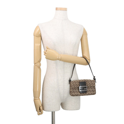 FENDI Zucchino mamma bucket Beige/Brown8BK005 Canvas Leather Size Mini