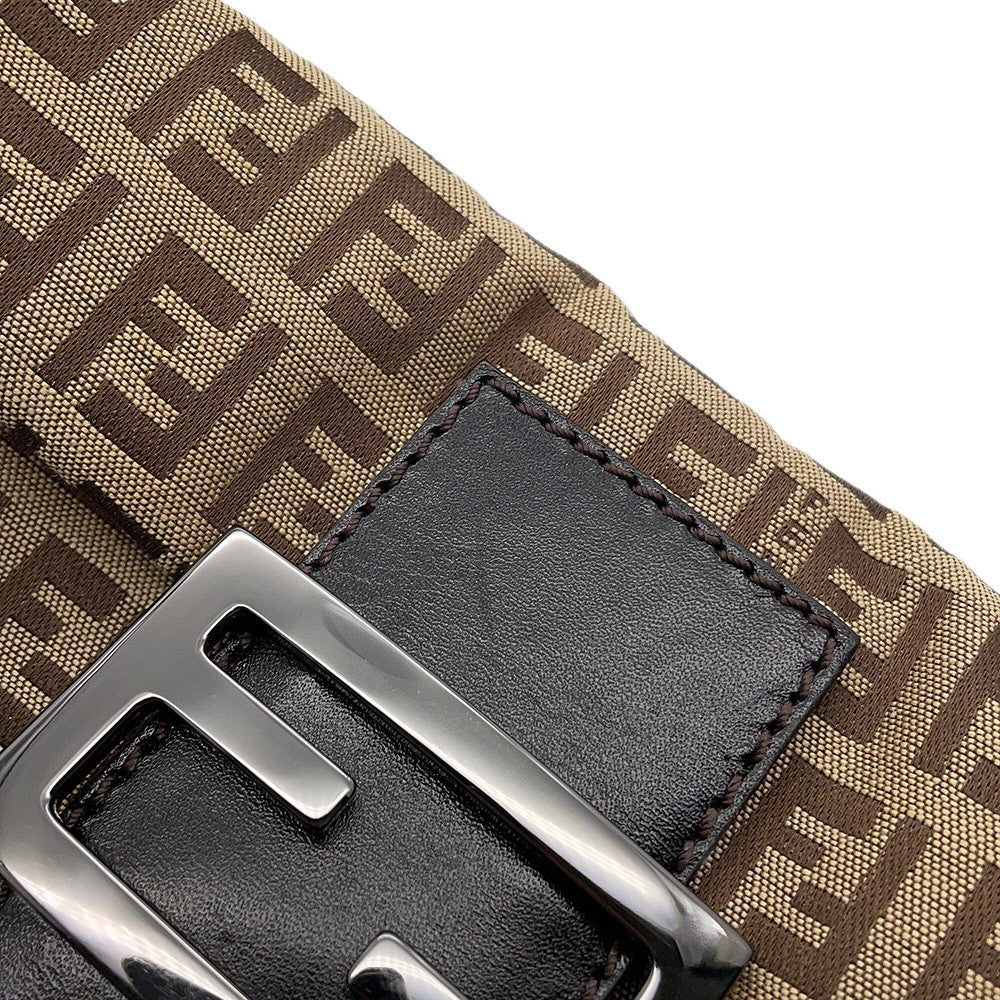 FENDI Zucchino mamma bucket Beige/Brown8BK005 Canvas Leather Size Mini