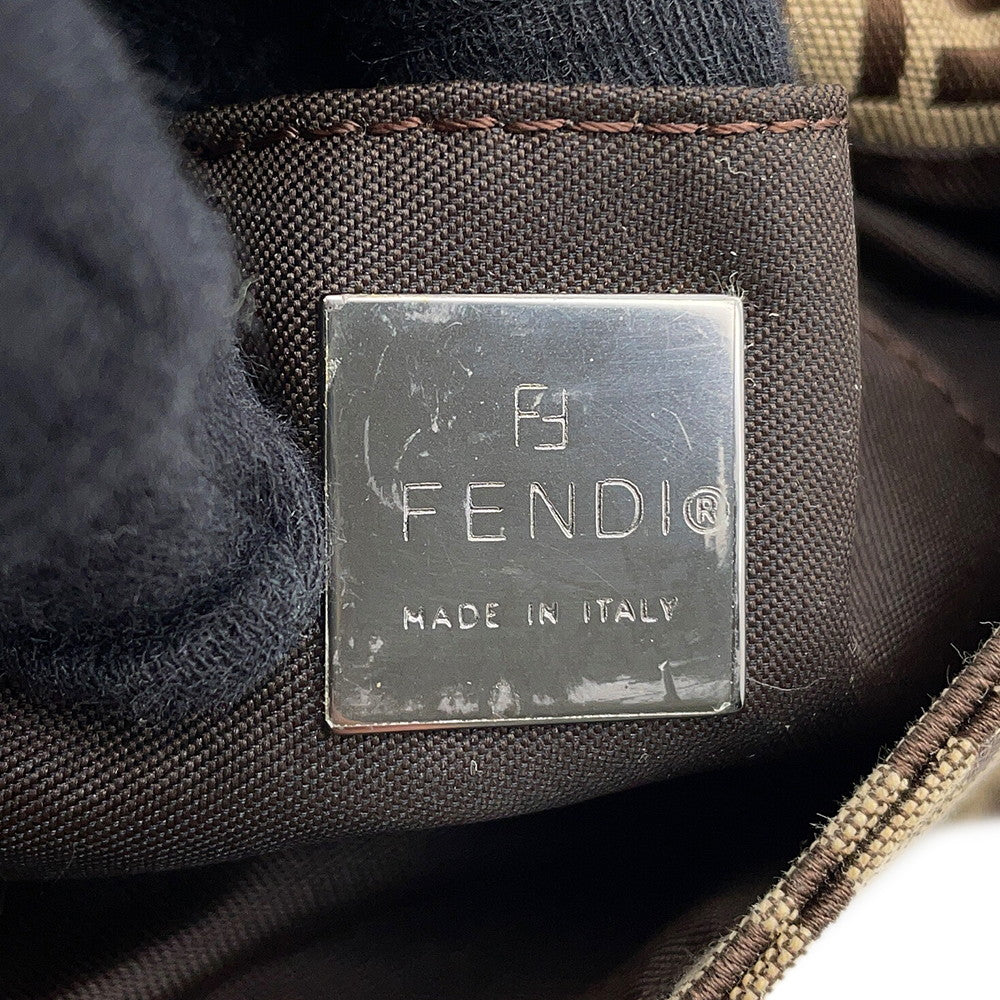 FENDI Zucchino mamma bucket Beige/Brown8BK005 Canvas Leather Size Mini