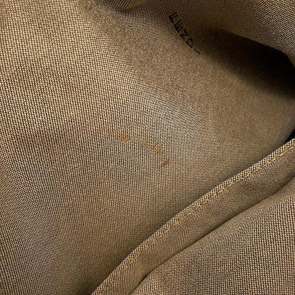 FENDI Zucchino Tote Bag Khaki/Brown8BH139 Canvas Leather
