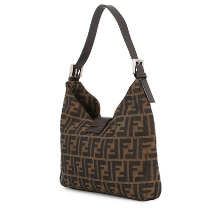 FENDI Mamma bucket Brown Canvas Leather