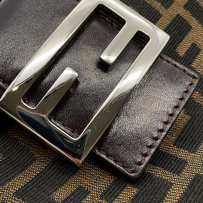 FENDI Mamma bucket Brown Canvas Leather