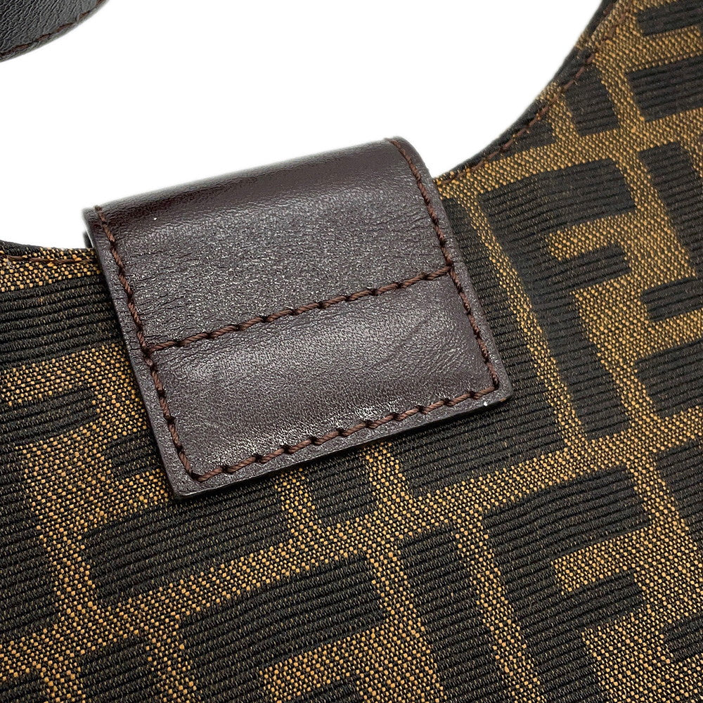 FENDI Mamma bucket Brown Canvas Leather