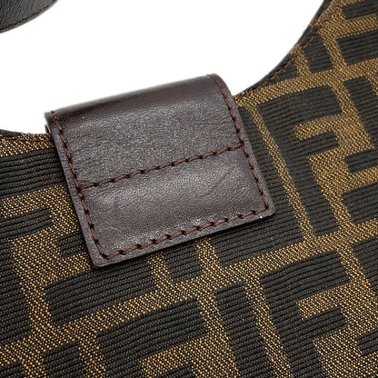 FENDI Mamma bucket Brown Canvas Leather