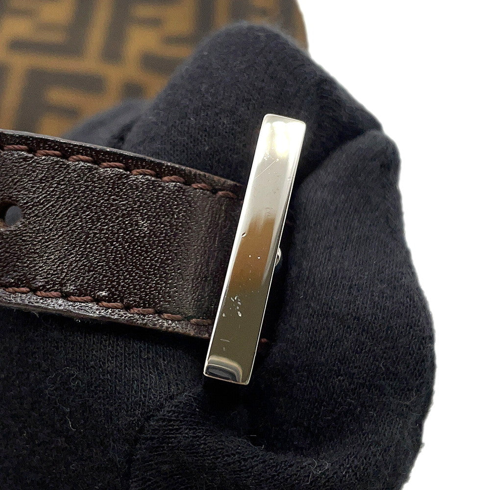 FENDI Mamma bucket Brown Canvas Leather