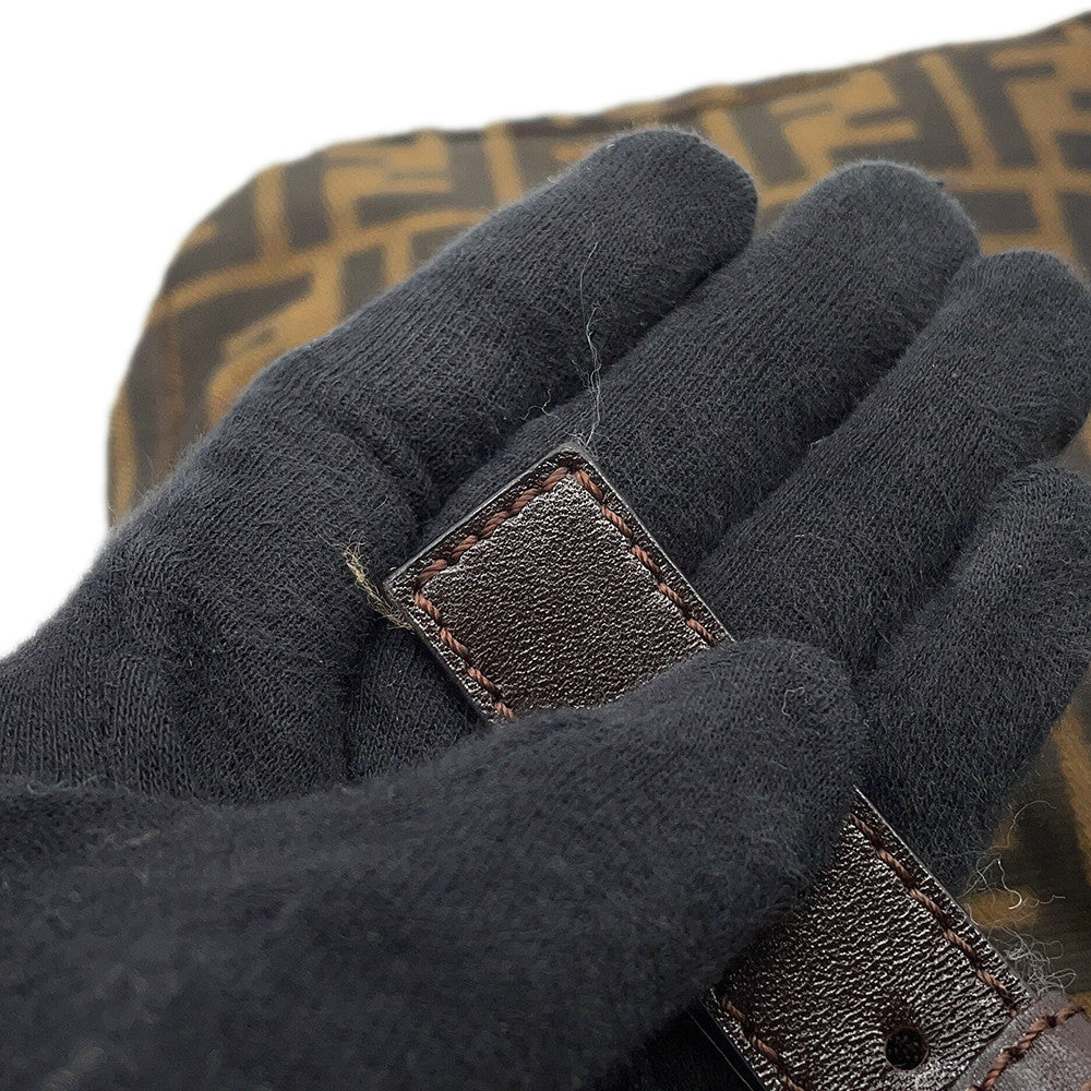 FENDI Mamma bucket Brown Canvas Leather