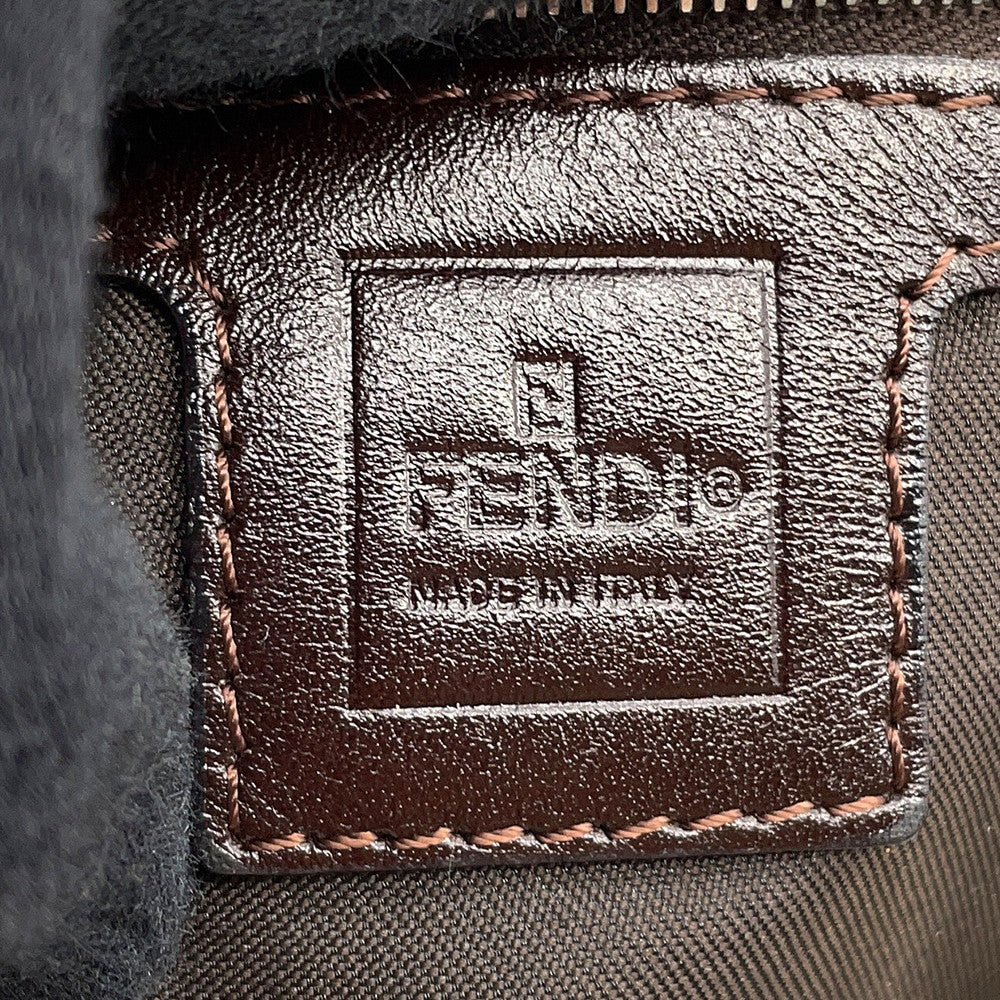 FENDI Mamma bucket Brown Canvas Leather