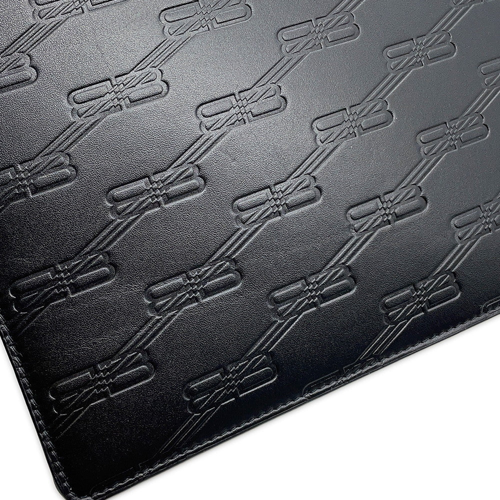 BALENCIAGA BB Logo Clutch Bag Black717791 Leather