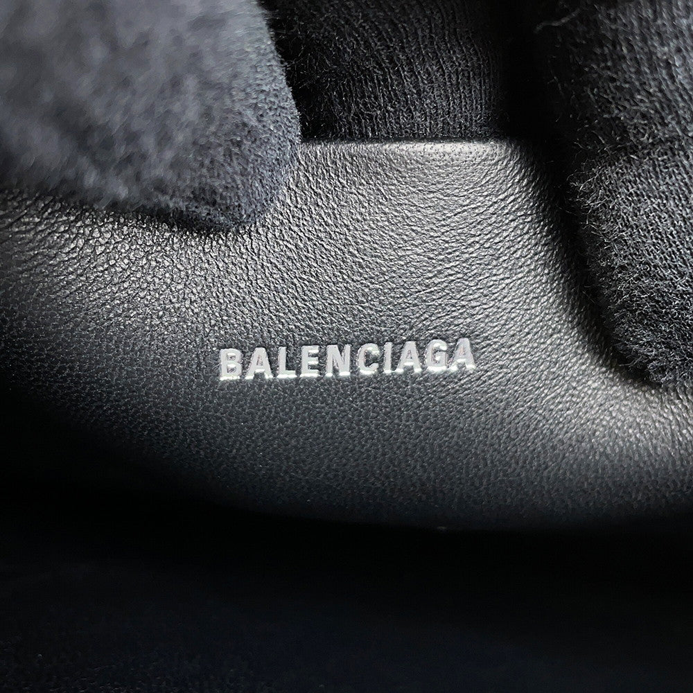 BALENCIAGA BB Logo Clutch Bag Black717791 Leather