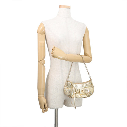 BALENCIAGA Le Cagoule Shoulder Bag Gold695814 Leather