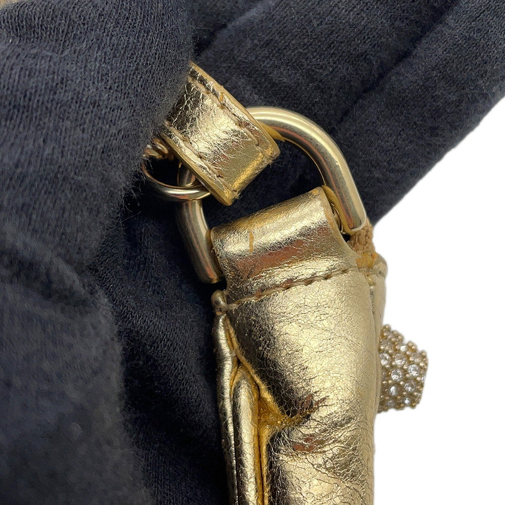 BALENCIAGA Le Cagoule Shoulder Bag Gold695814 Leather