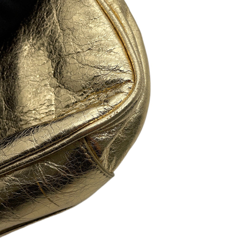 BALENCIAGA Le Cagoule Shoulder Bag Gold695814 Leather