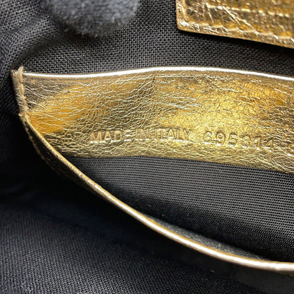 BALENCIAGA Le Cagoule Shoulder Bag Gold695814 Leather