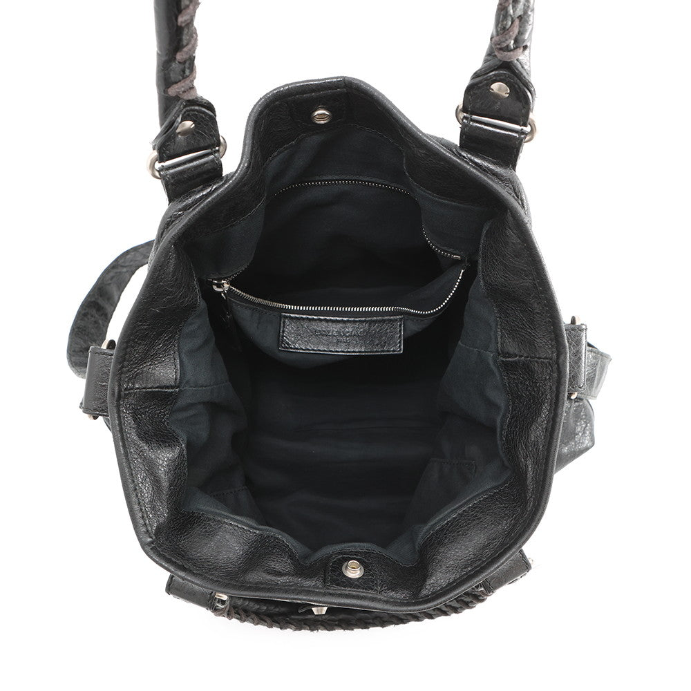 BALENCIAGA City 2way Tote Bag Black340133 Leather