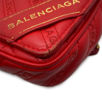 BALENCIAGA Everyday Chain Shoulder Bag Red502027 Leather