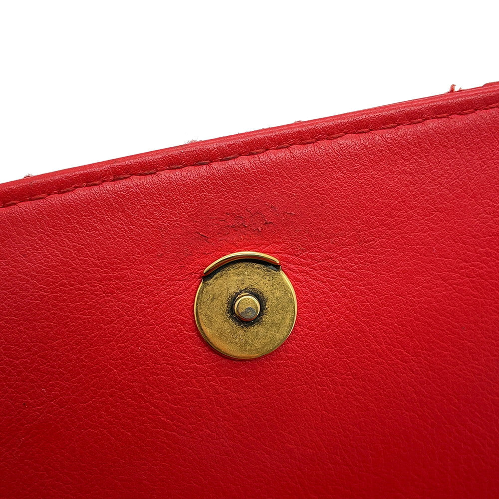 BALENCIAGA Everyday Chain Shoulder Bag Red502027 Leather
